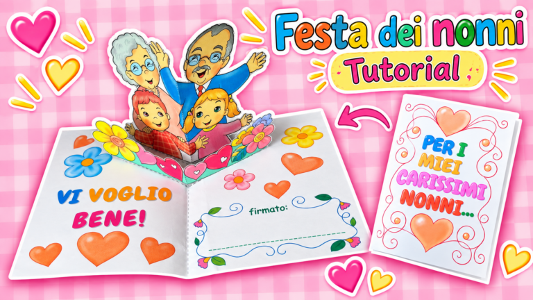 biglietto pop-up per la festa dei nonni