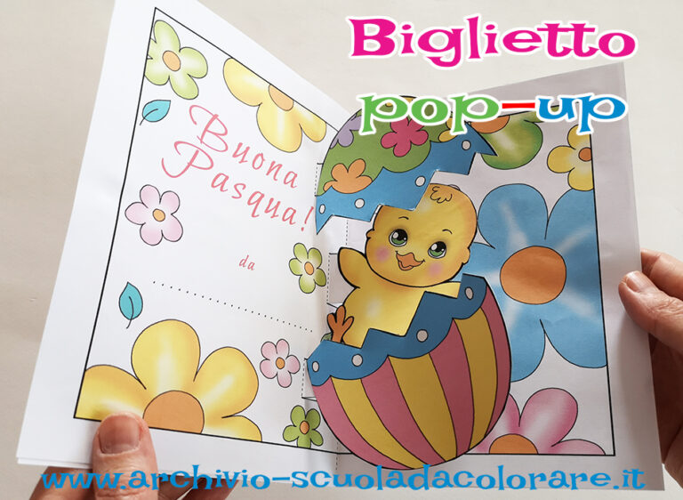 biglietto di pasqua per bambini