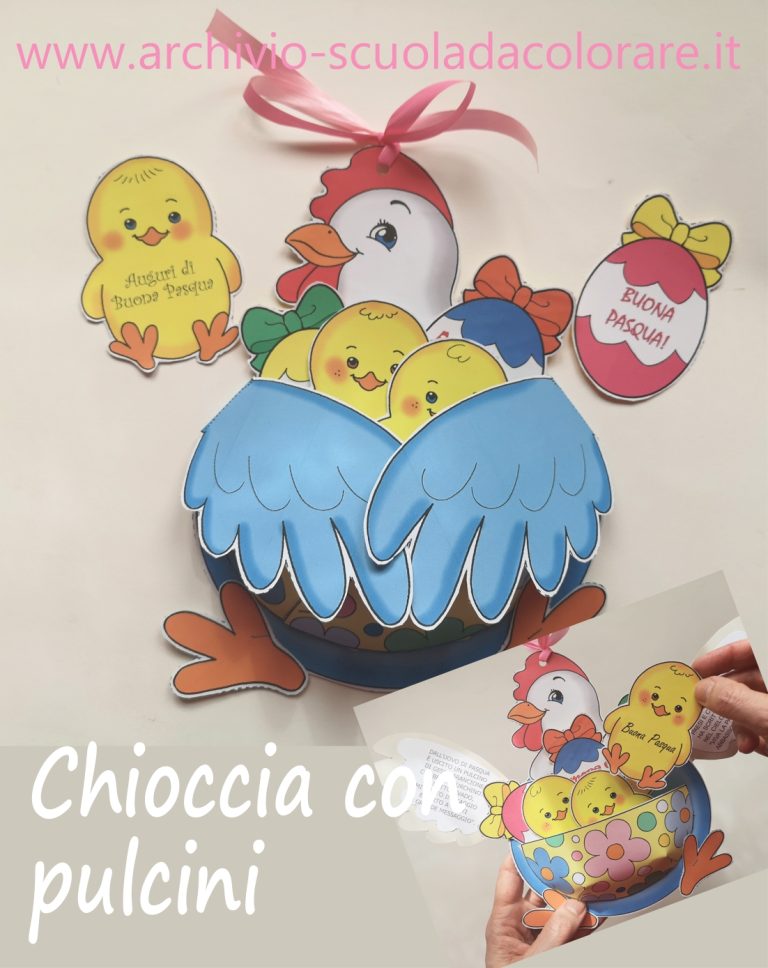 chioccia con pulcini per pasqua