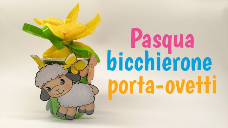 lavoretto di pasqua bicchierone porta ovetti di cioccolato