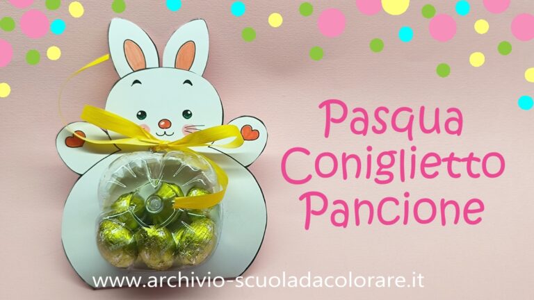 lavoretto di pasqua coniglietto pancione porta ovetti di cioccolato