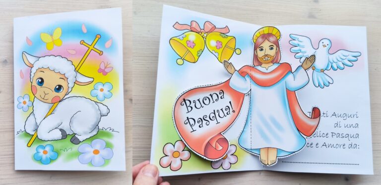 biglietto pop-up di pasqua gesù risorto