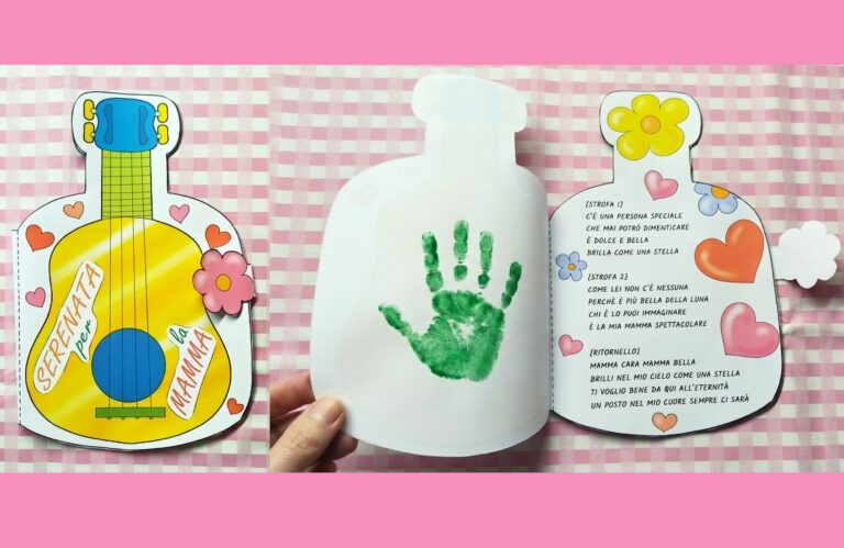 lavoretto festa della mamma con impronta mano