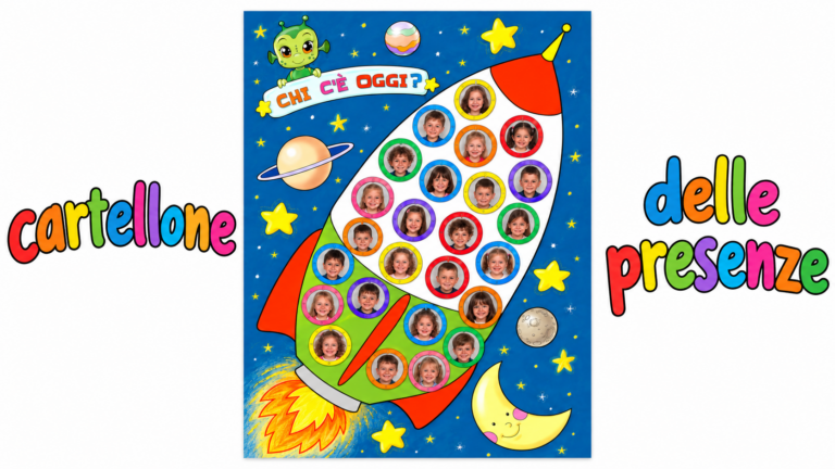 cartellone presenze razzo spaziale